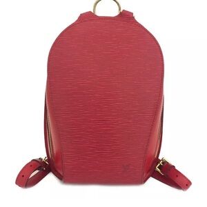 Louis Vuitton red epi leather mabillion backpack authentic very good condition